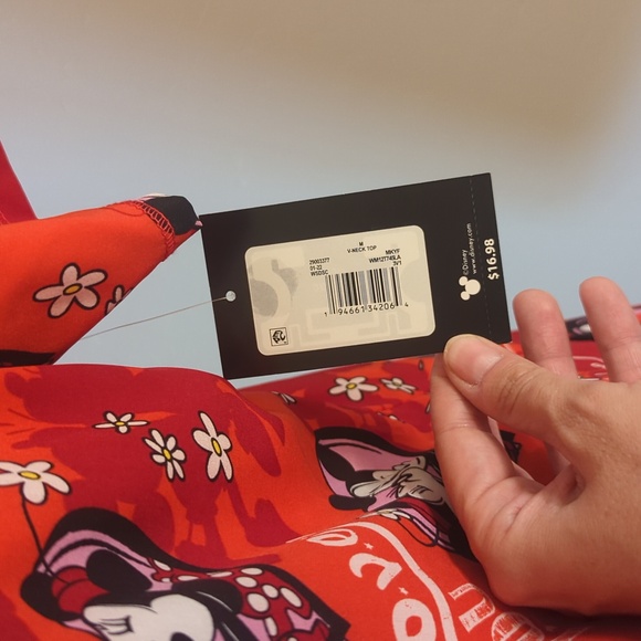 Disney Minnie and Mickey V-neck scrub top - Picture 3 of 8